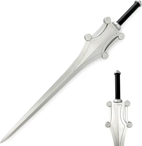 Vista 3 de LALAPORT 30 Inch Universe Fantasy Power Medieval Master Practice Sword for Cosplay Costume Prop, Collection, and Gift. Prop 11 Replica