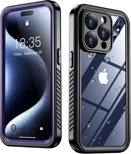 Vista 47 de SPIDERCASE Funda impermeable para iPhone 12 Pro Max, lente integrada y protector de pantalla, protección completa resistente, 12 pies, a prueba