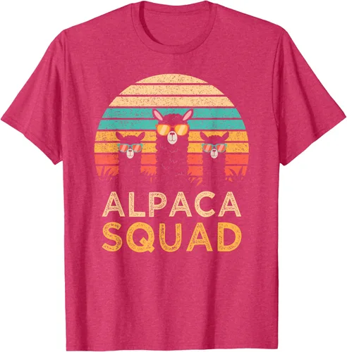 Vista 31 de Divertidas gafas de sol de escuadrón de alpaca Cool Alpacas Vintage Gift T-Shirt, Negro, S
