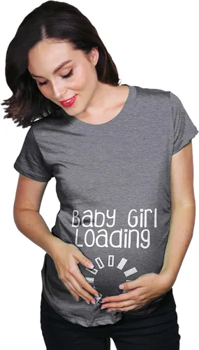 Vista 2 de Crazy Dog Funny Maternity Shirts Daddy Did it and Baby Loading Cute Maternity Tees for Pregnant Women