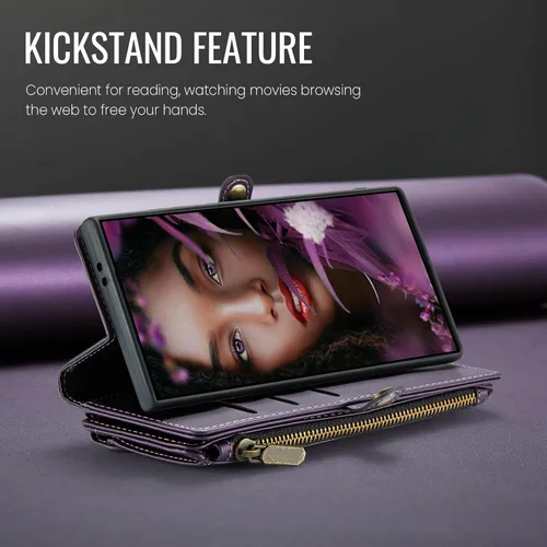 Vista 9 de Defencase Funda compatible con Samsung Galaxy S22 Plus con tarjetero de bloqueo RFID para mujer, de piel sintética, cierre magnético, cierre