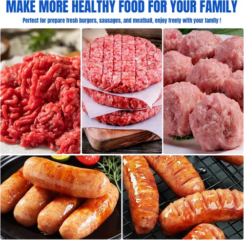 Vista 6 de Accesorios de molinillo de carne de acero inoxidable para mezcladores, molinillo de carne, embutidora de salchichas, accesorio de molinillo
