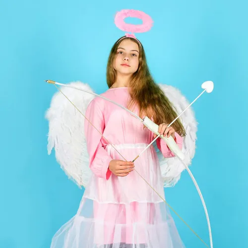Vista 4 de UNIME Paquete de 2 diademas con halo de ángel, diadema de ángel con plumas y halo rosa, accesorio para disfraz de Halloween y Navidad (rosa)