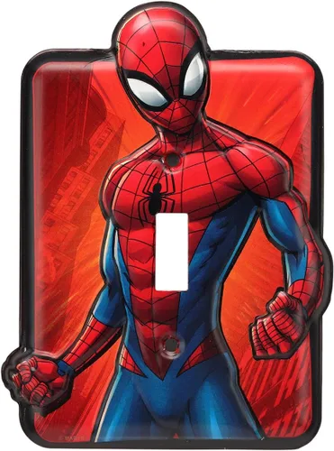 Vista 9 de Placa de Interruptor de Luz de Metal en Relieve de Marvel Capitán América - Decoración de Placa de Interruptor de Capitán América para Dormitorio