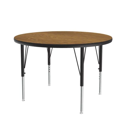 Vista 65 de Correll Mesa de Actividades Rectangular para Aula de 24"x36", Altura Ajustable (19"-29"), Granito Negro Laminado Térmico Fusionado Duradero
