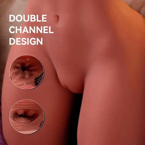 Vista 3 de Muñeca sexual realista de 26 libras, torso con pechos grandes 3 en 1, vaginal y anal apretados, esqueleto integrado de tamaño real para hombres
