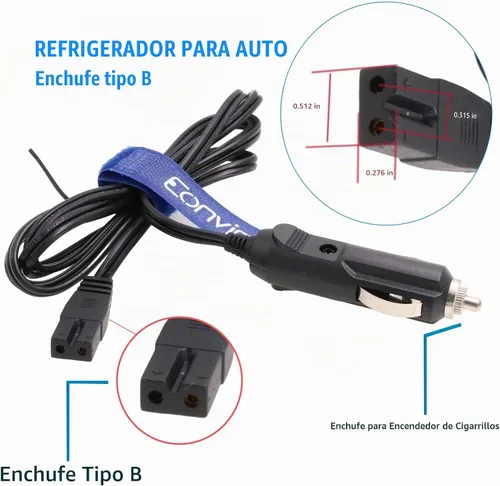 Vista 4 de Cable de extensión de encendedor de cigarrillos de 12 V CC, cable de alimentación para refrigerador de automóvil, cable de repuesto para caja