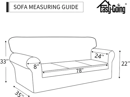 Vista 7 de Easy-Going - Funda elástica de microfibra de 2 piezas para sofá, funda suave de elastano, lavable, parte inferior elástica, protector para muebles