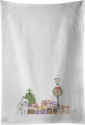 Vista 47 de Caroline's Treasures CK8100WTKT - Juego de 2 toallas de cocina con diseño de bulldog francés con diseño de país de las maravillas navideñas