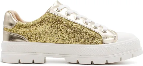 Vista 6 de Laforst Tenis antideslizantes con purpurina Mardi Gras para mujer, color morado