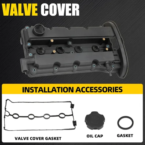 Vista 3 de Cubierta de válvula de motor compatible con Chevy Aveo Optra 2005 Pontiac Wave 1.6L Reemplazo 96473698 96473 964-73-698