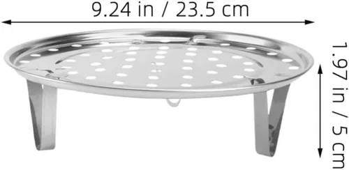 Vista 2 de Stainless Steel Three Leg Steaming Rack 2 Pack for Pressure Cookers