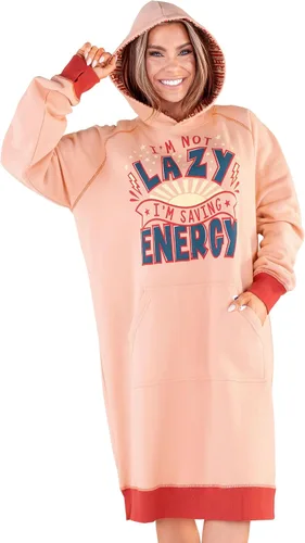 Vista 149 de Lazy One Sudadera con capucha de gran tamaño, ropa de dormir cómoda, vestido de suéter para mujer