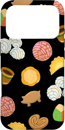 Vista 30 de Conchas Pan Dulce Patrón Negro Teléfono Caja Latina Regalo Caso para iPhone 17