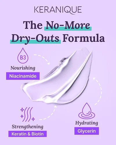 Vista 5 de Keranique Champú estimulante del cuero cabelludo de hidratación profunda para cabello seco y adelgazante – Queratina, biotina y niacinamida