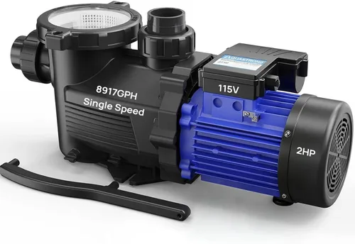 Vista 11 de Aquastrong - Bomba de piscina de 1.5 HP para interior/sobre el suelo, una sola velocidad, 115 V, 8100 GPH, alto flujo, potentes bombas de piscina
