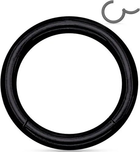Vista 69 de Forbidden Body Jewelry - Piercing para la nariz de acero quirúrgico 316L con bisagra, 14G, 16G, 18G, diámetro de 15/64, 5/16, 25/64, 15/32 pulgadas