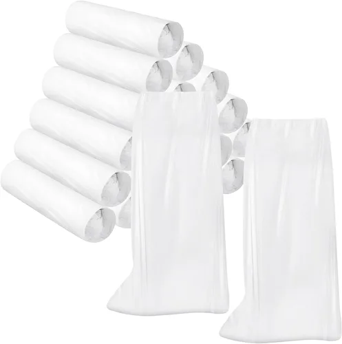 Vista 9 de Haysandy Fundas de zapatos desechables de plástico antideslizante para botas, cubiertas largas impermeables para zapatos, cubiertas de zapatos