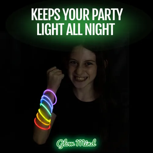 Vista 4 de 400 varillas de brillo ultra brillantes a granel, paquete de suministros para fiesta de Halloween que brillan en la oscuridad, 8 pulgadas, recuerdos
