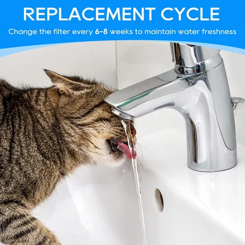Vista 5 de Paquete de 6 filtros de fuente de agua para gatos W300 y W300 B&W500, filtros para fuente automática de mascotas de 67 oz/2 L y 118 oz/3.5 L