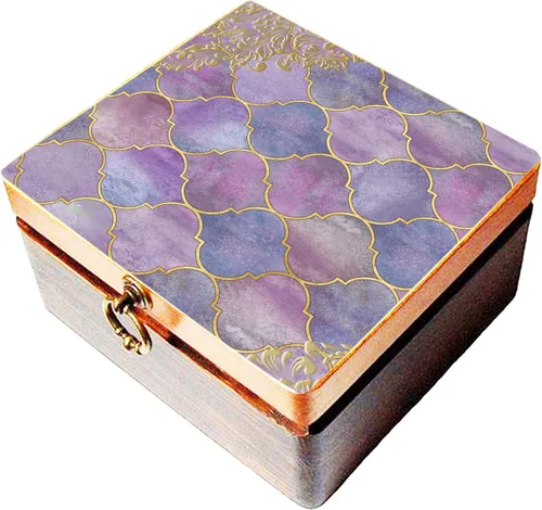 Vista 3 de CrafTreat Papel de decoupage marroquí A4 (8.3 x 11.7 pulgadas), 8 hojas de papel geométrico festivo impreso para muebles, álbumes de recortes
