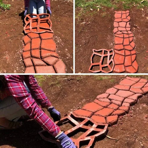 Vista 7 de VanSmaGo 2 paquetes de 16.9 x 16.9 x 1.6 pulgadas, molduras de piedra para pavimento, pavimento, hormigón, pavimento, pavimento, pavimento