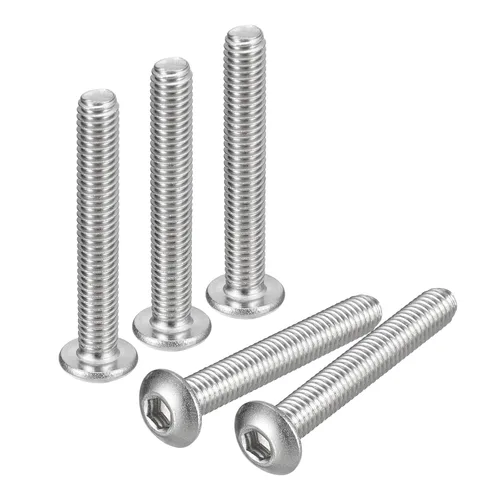 Vista 17 de Uxcell tornillos de cabeza de botón #8-32x1, 20 unidades, pernos hexagonales de acero inoxidable 304, tornillos de rosca completa con cabeza