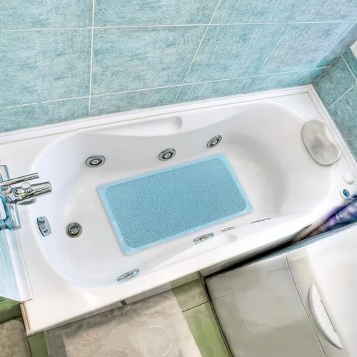 Vista 5 de Tapete antideslizante para bañera con ventosas, tapete de baño antideslizante para ducha, lavable a máquina, para bañera, niños, tapete para ducha