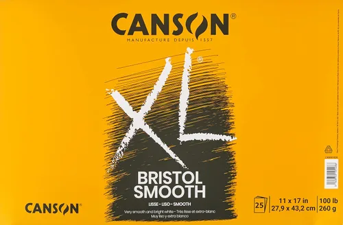 Vista 16 de Canson Papel Bristol Serie XL, Liso, Bloc Encuadernado con Espiral, 7 x 10 pulgadas, 25 hojas (100lb/260g) - Papel de Artista para Adultos