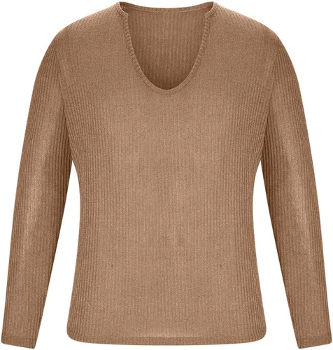 Vista 3 de Blusas ligeras para hombres Punto Cuello en V Camisa Manga Larga Tops ajustados Color sólido Jersey Deportivo túnicas