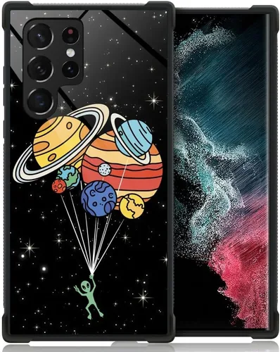 Vista 19 de Funda compatible con Samsung Galaxy Z Fold 2 5G, sistema solar de globo alienígena, diseño de patrón increíble, a prueba de golpes, antiarañazos