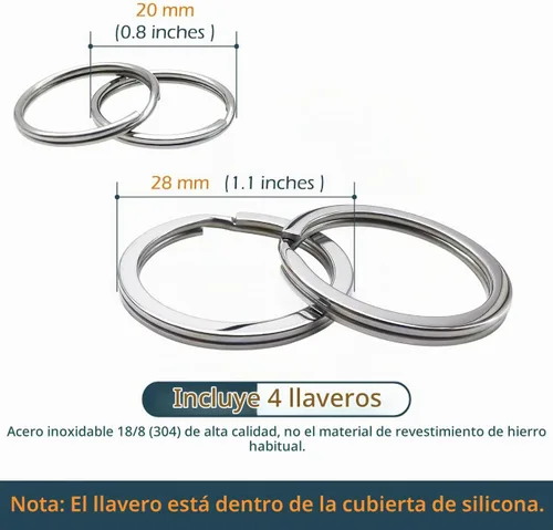 Vista 5 de Funda de silicona para llavero de 2 piezas, protector sin llave compatible con Toyota RAV4 Highlander Sequoia Tacoma Tundra 3 botones