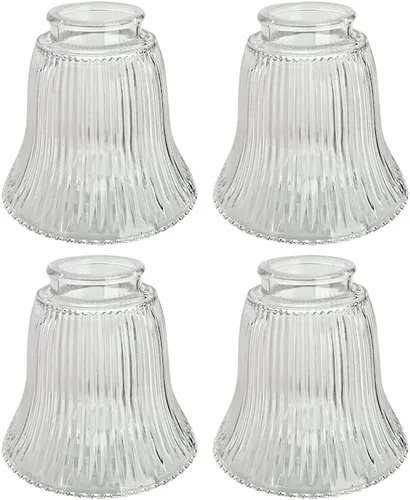 Vista 21 de Aspen Creative 23178-65-4 Pantalla de vidrio de repuesto para ventilador de techo con forma de campana de alabastro transicional, ajuste de 2-1/8