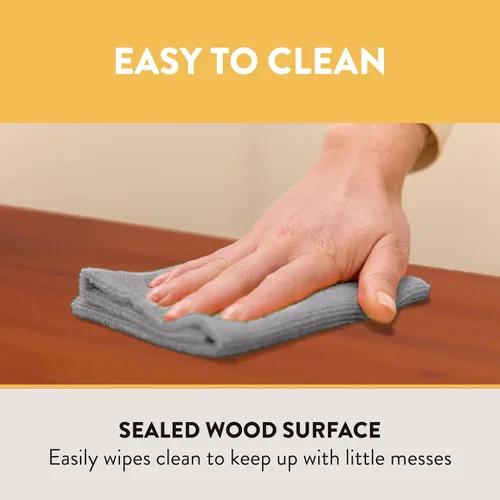 Vista 8 de Back2School Express Estufa de cocina para niños – Juego de juguetes de cocina de madera para niños pequeños, juego Montessori con almacenamiento