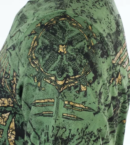 Vista 6 de Xtreme Couture by Affliction Camiseta para hombre Connect Eagle Wings Verde
