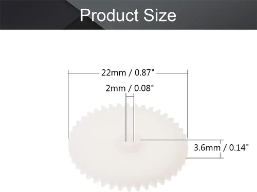 Vista 2 de Othmro Engranajes de plástico 42 dientes modelo 422A engranaje de reducción engranajes de gusano de plástico para RC coche robot motor