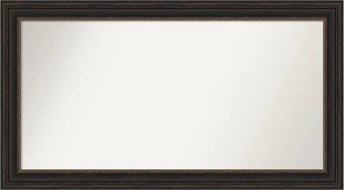 Vista 1094 de Amanti Art Espejo de pared personalizado no biselado (25 x 25 pulgadas), marco de bronce acentuado, varios tamaños personalizados, espejo de baño
