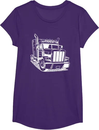 Vista 59 de Diesel Big Rig 18 Wheeler - Camiseta de camionero para camionero, Negro, S