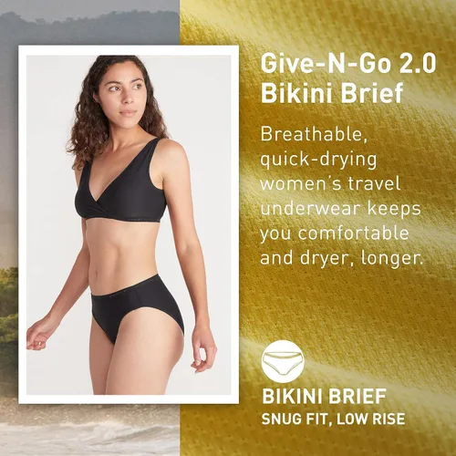 Vista 38 de ExOfficio Give-N-Go 2.0 - Calzones de bikini para mujer, transpirables, duraderos, de fácil cuidado, ropa interior de viaje