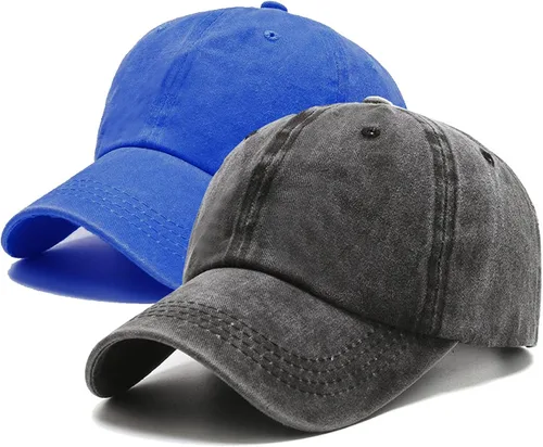 Vista 26 de PFFY 2 Packs Vintage Washed Distressed Baseball Cap Golf Dad Hat for Men Women