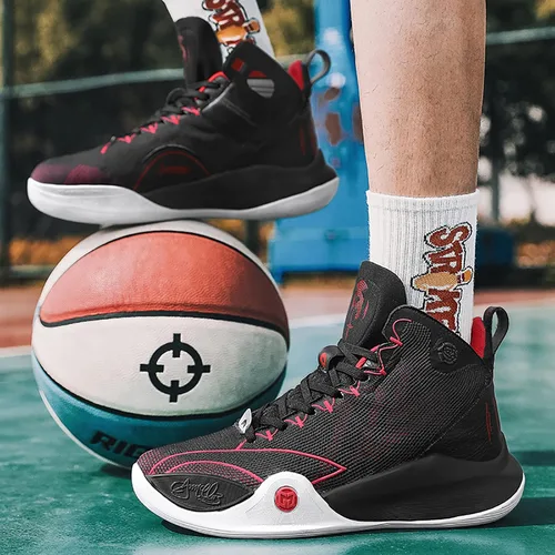 Vista 5 de Celtros Zapatos de baloncesto para hombre, zapatos deportivos de graffiti de alta calidad, resistentes al desgaste, antideslizantes, zapatos