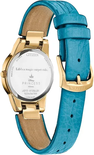 Vista 3 de Citizen Juego de regalo de jazmín de princesa Disney para mujer con pin Eco-Drive Tono dorado y blanco