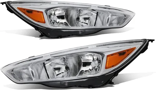 Vista 8 de Auto Dynasty Conjunto de faros delanteros compatible con Ford Focus de 3ª generación, 2015, 2016, 2017, 2018, repuesto de faros halógenos