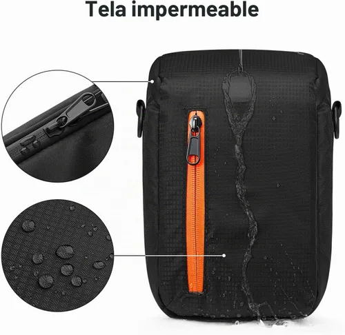 Vista 4 de S-ZONE - Bolsa impermeable para cámara con inserto para lentes, estuche cúbico compatible con Nikon, Canon Bottom and Side Zipper Openings