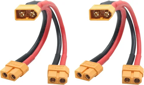 Vista 8 de Cable corto del conector de batería paralelo XT60 3.9", enchufe del adaptador del divisor en Y