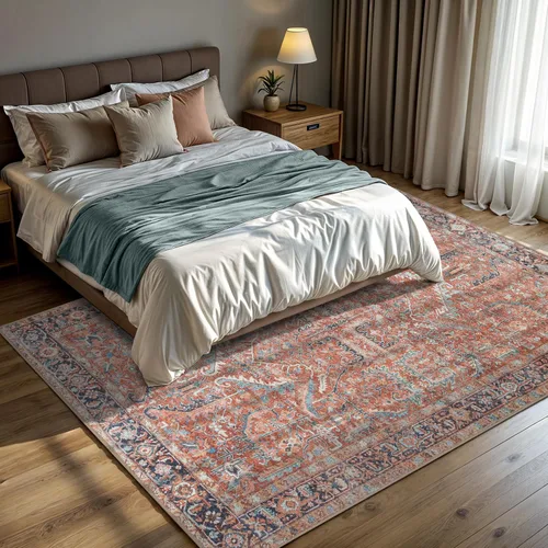 Vista 267 de GLN Rugs Traditional Collection - Alfombra de felpilla lavable a máquina, tradicional lavable, antideslizante, alfombra de felpilla de pelo corto