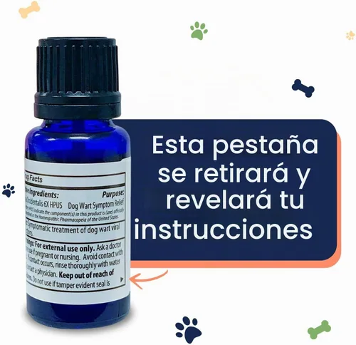 Vista 2 de naturasil Tratamiento perro verrugas 15 ml Warts & Skin Bumps in Dogs 3+ Months Plant-Based Topical Care w/ Thuja Gentle Formula w/ No Harsh