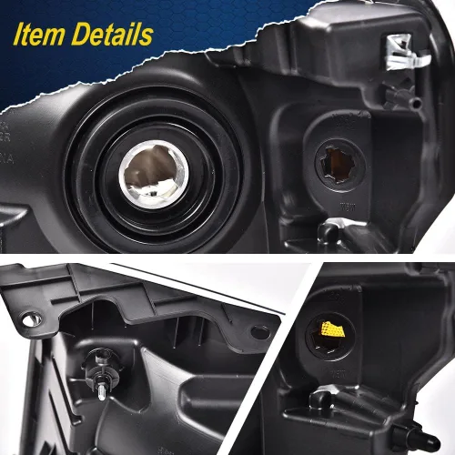 Vista 8 de G-PLUS Conjunto de faros delanteros, compatible con F150 2009 2010 2011 2012 2013 (no compatible con estilo LED, solo se ajusta sin estilo LED)