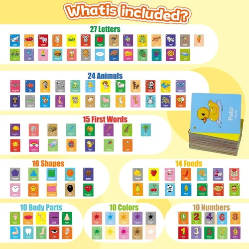 Vista 3 de Tarjetas didácticas de aprendizaje de español para niños pequeños, 60 tarjetas bilingües de doble cara para números, colores, formas, palabras
