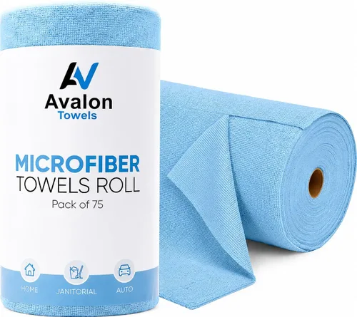 Vista 39 de Avalon Towels Paños de limpieza de microfibra (paquete de 48) – Tamaño 16 x 16 pulgadas, trapos de limpieza altamente absorbentes, sin pelusa Negro